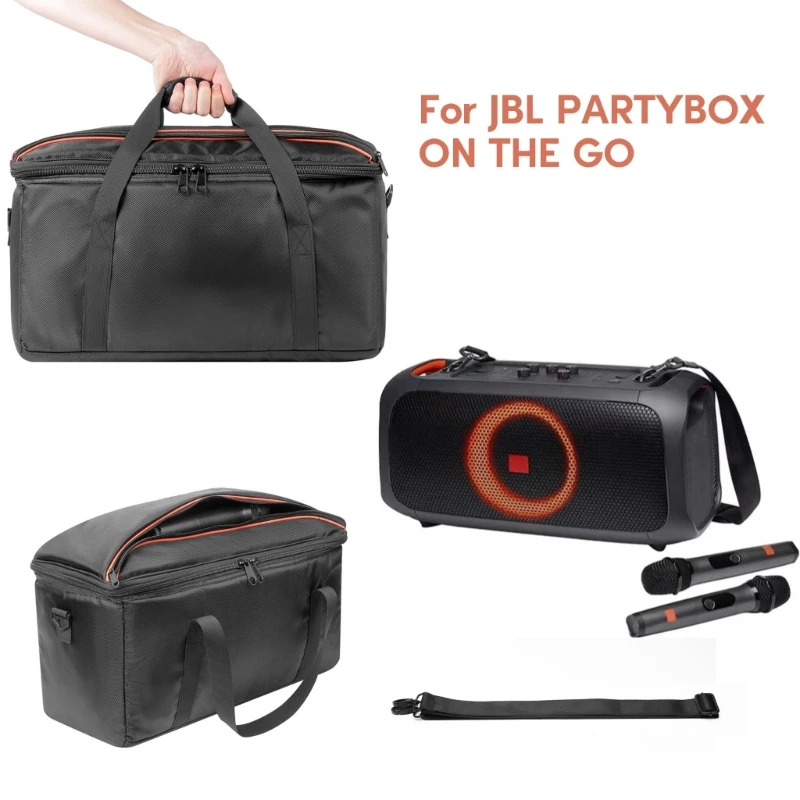 

Multifunctional Storage Bag for JBL Partybox ON THE GO Speaker Carrying Case Securely Holds Portable Speakers Accessories