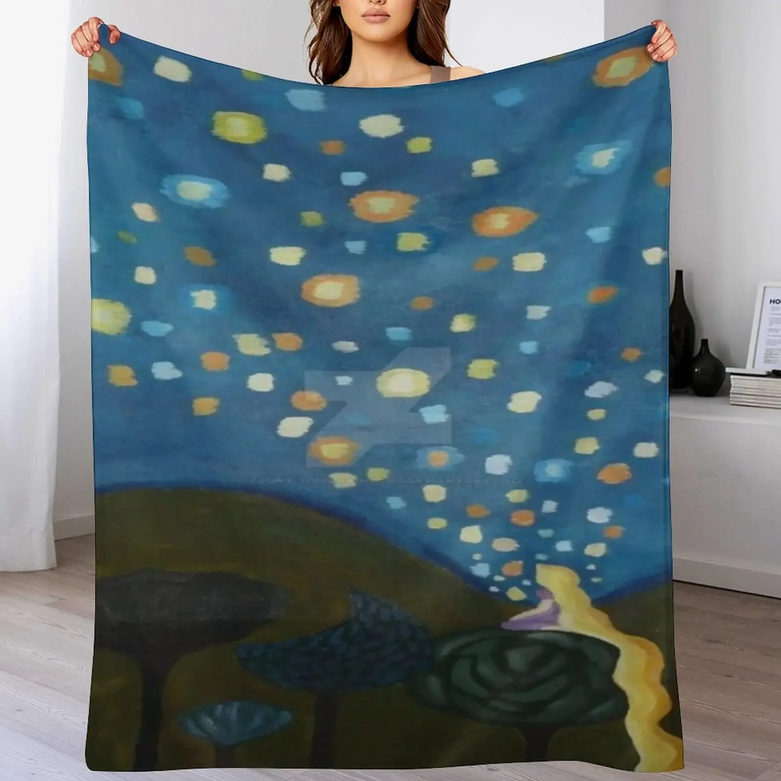 

Tangled paint Throw Blanket Summer Cool Breathable Blanket for Sleeping