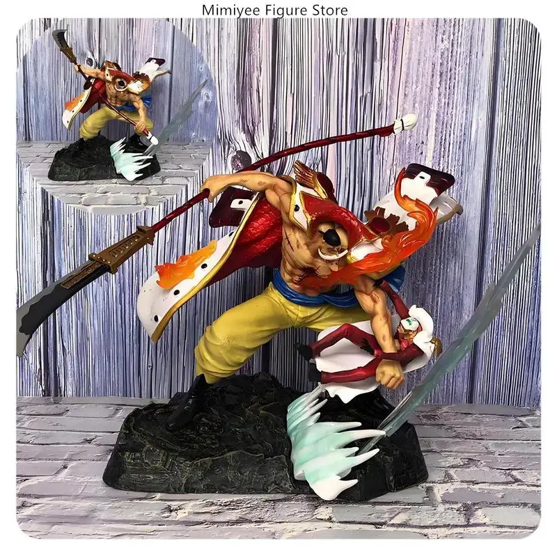 

29cm One Piece Edward Newgate Whitebeard Vs Akainu Marineford War Anime Pvc Figure Statue Desktop Decoration Gift​