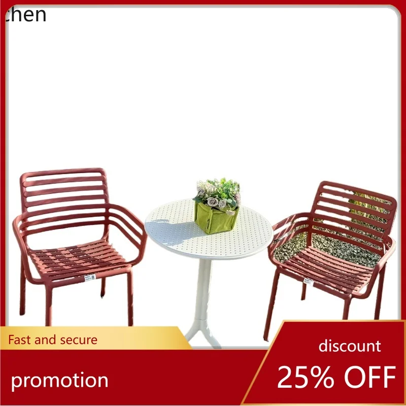 

CZ imported outdoor tables and chairs garden courtyard balcony tea table combination leisure three-piece small round table