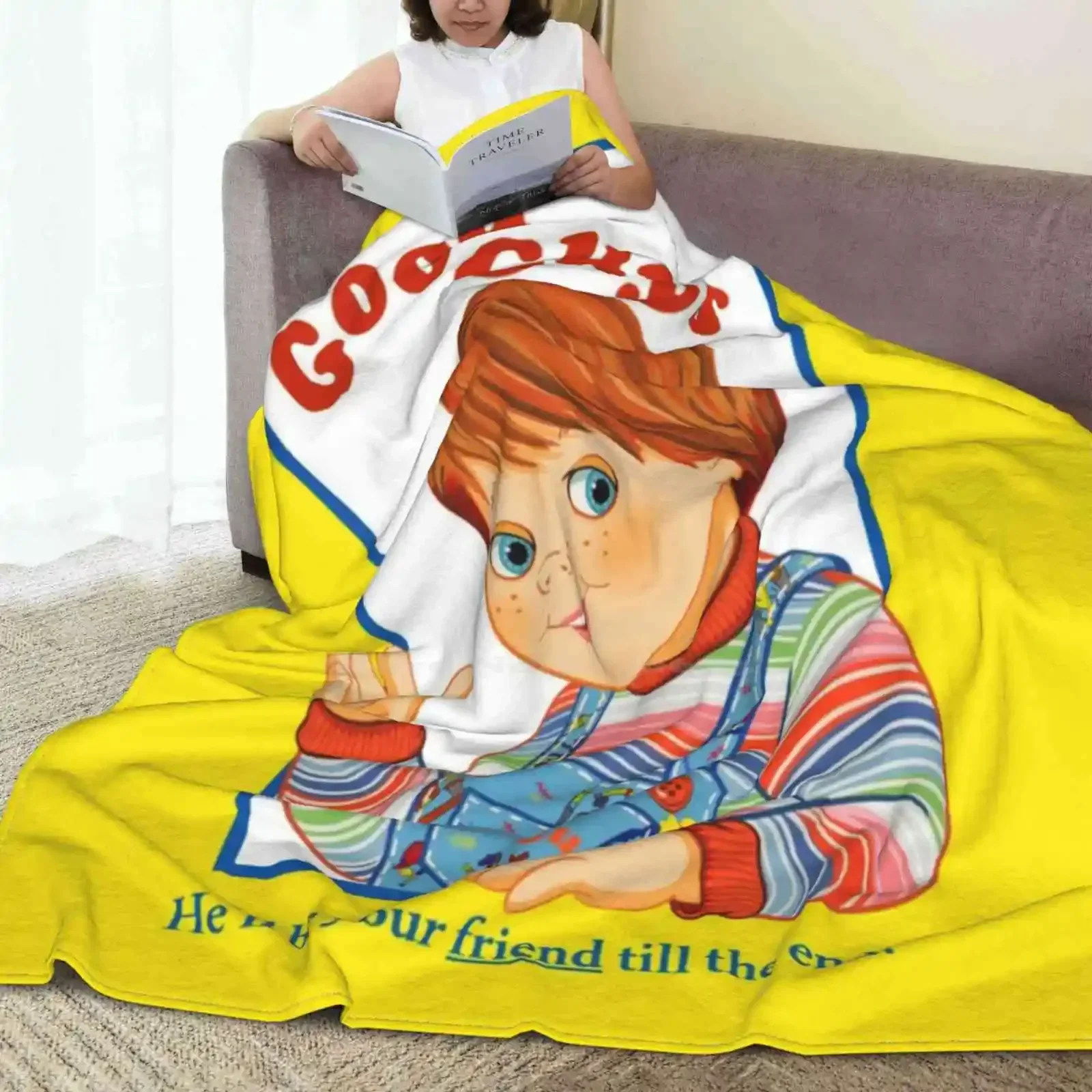 Gioco per bambini-buoni ragazzi-Chucky Trend Style Funny Fashion Soft Throw coperta Childs Play Chucky Good Guys Doll 80S Horror Icon