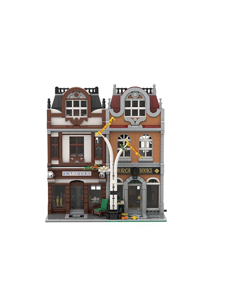 

1416 pieces MOC modular street scene building antique shop model DIY assembly building block toys children's birthday gift