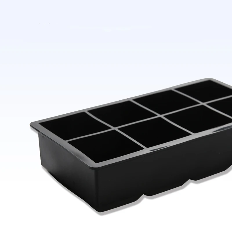 4/6/8/15 Grid Big Ice Tray Mold Box Large Food Grade Silicone Ice Cube Square Tray Mold Diy Bar Pub Wine Ice Blocks Maker Model