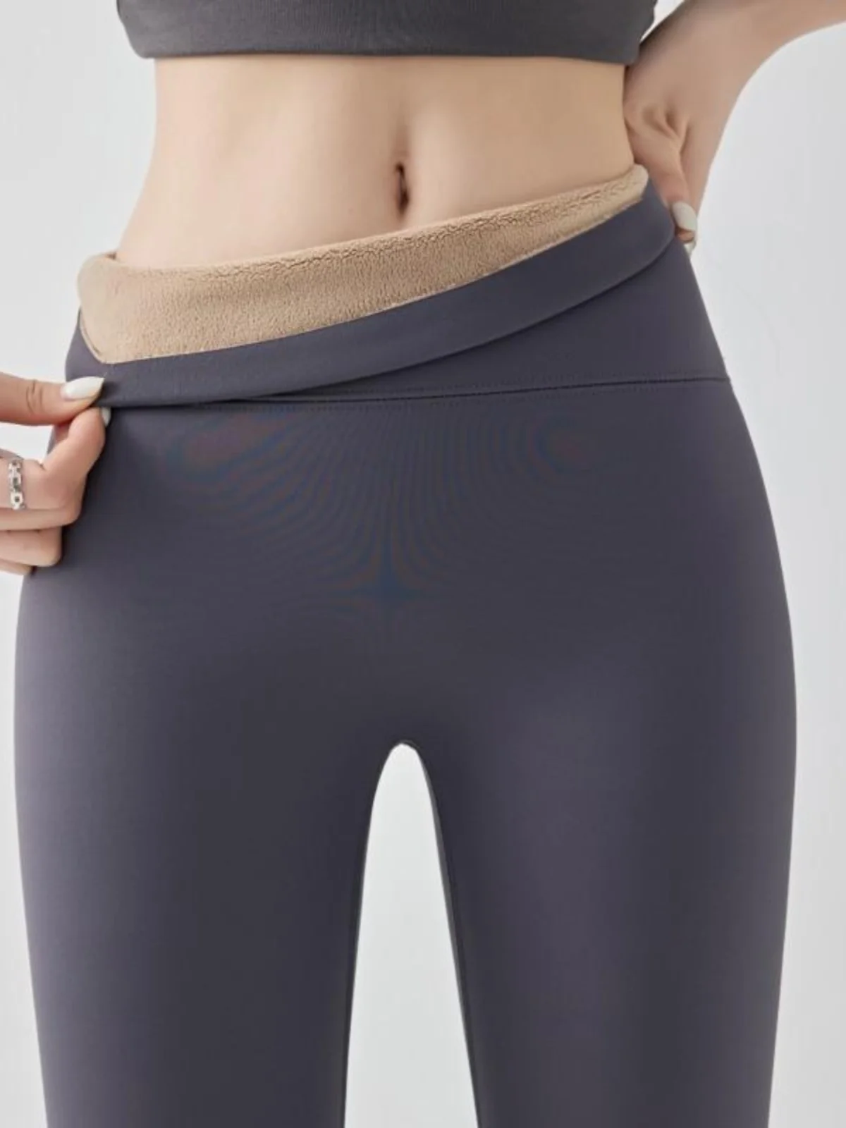 Pantalones de yoga Thiened Fce de cintura alta Diseño de piel de arca Sin visible Ss Control de barriga Levantamiento de glúteos Tallas grandes Otoño Invierno O...