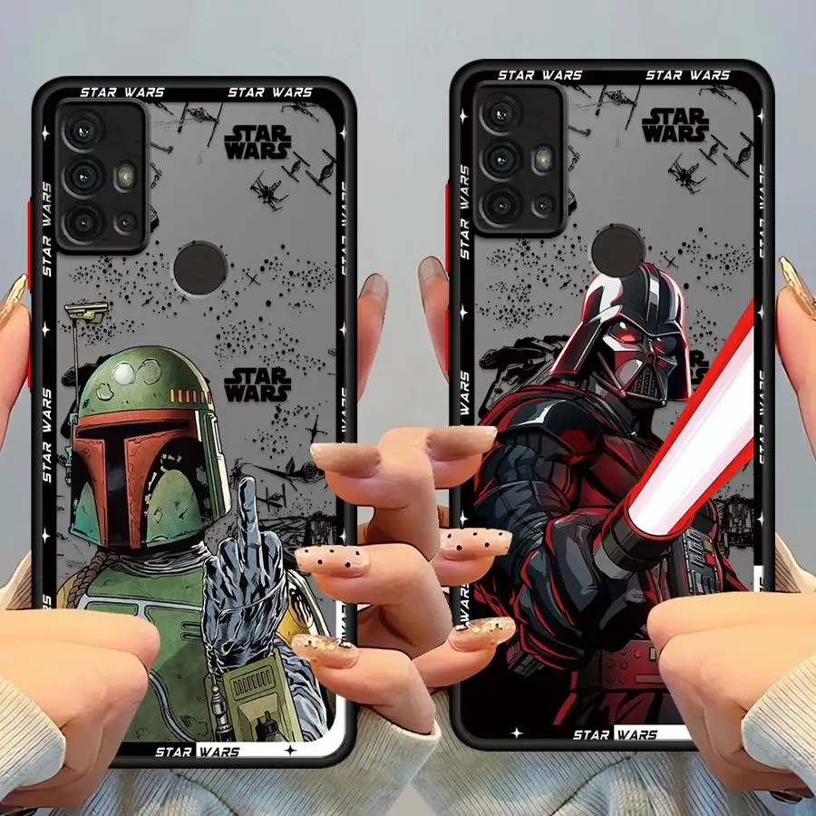 Чехол для телефона Samsung Galaxy A06 A70 Note 20 Ultra 10+ 9 8 A12 A14 A13 A50 A05 A15 A16 A30 Black Edge S-Stars Wars Cool Hero