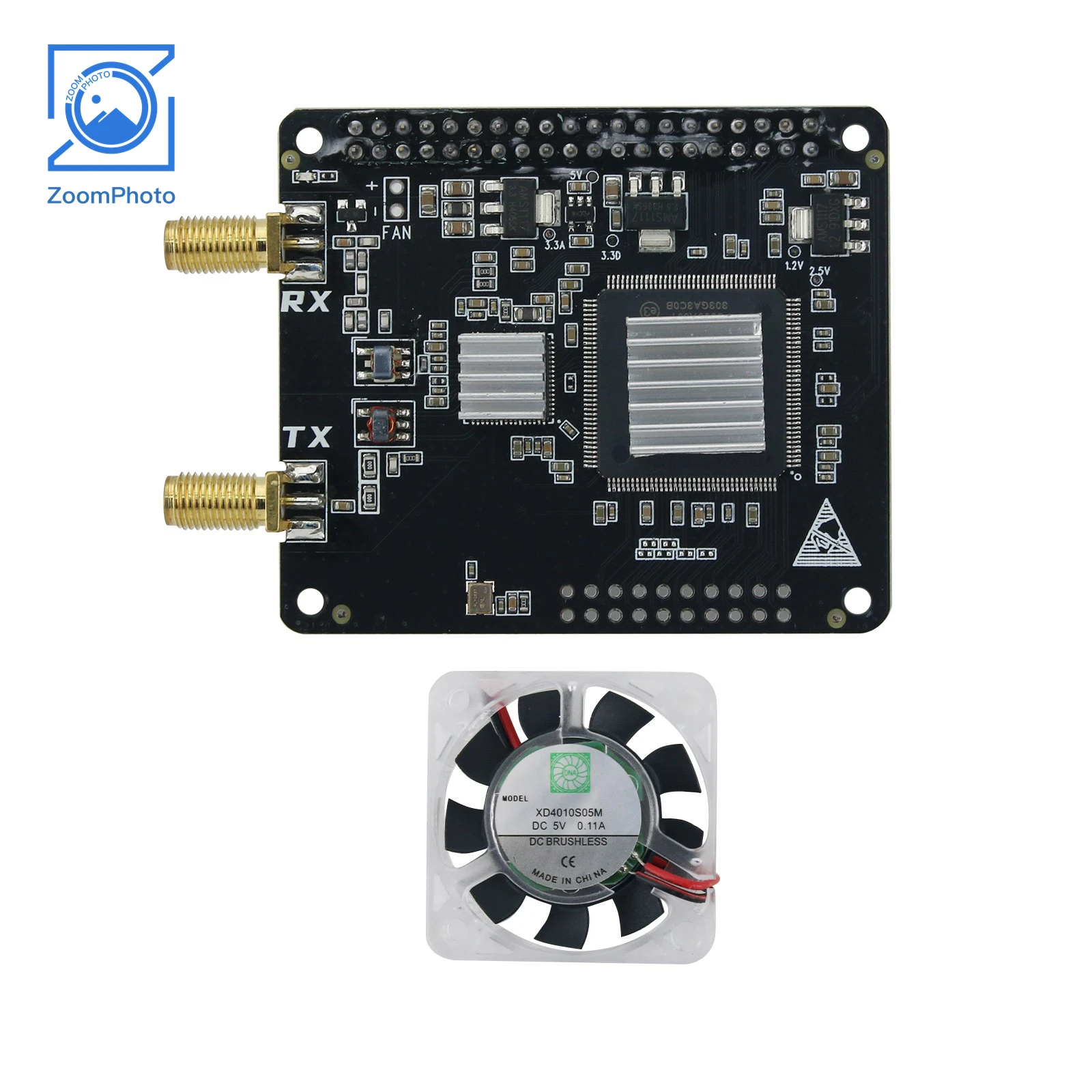 Hamgeek Radioberry V2.0 SDR Radio Card AD9866+10CL016 Software Defined Radio Module for Raspberry Pi 4B
