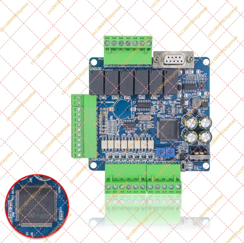 Industrial PLC Control Board FX3U-14MR FX3U-14MT 8IN 6OUT 6AD 2DA Analog Modbus RS485 RTC Relay Transistor with Enclosure