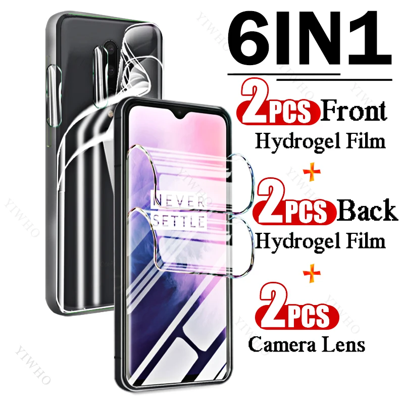 9in1 Full Covers Front Back Hydrogel Film for OnePlus 7 Pro GM1911 Fingerprint Screen Protectors for OnePlus 7Pro Camera Lens HD