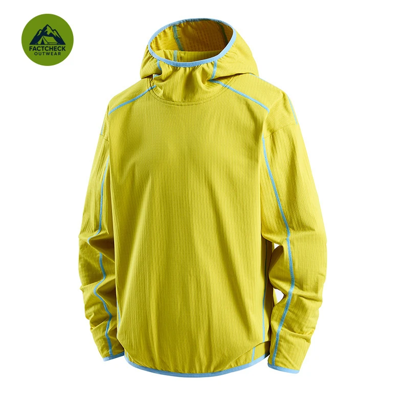 FACTCHECK Top Quality EU US Size Unisex Hooded T-shirt, 5A Antibacterial, Quick Dry Loose Color Block Long Sleeve Top