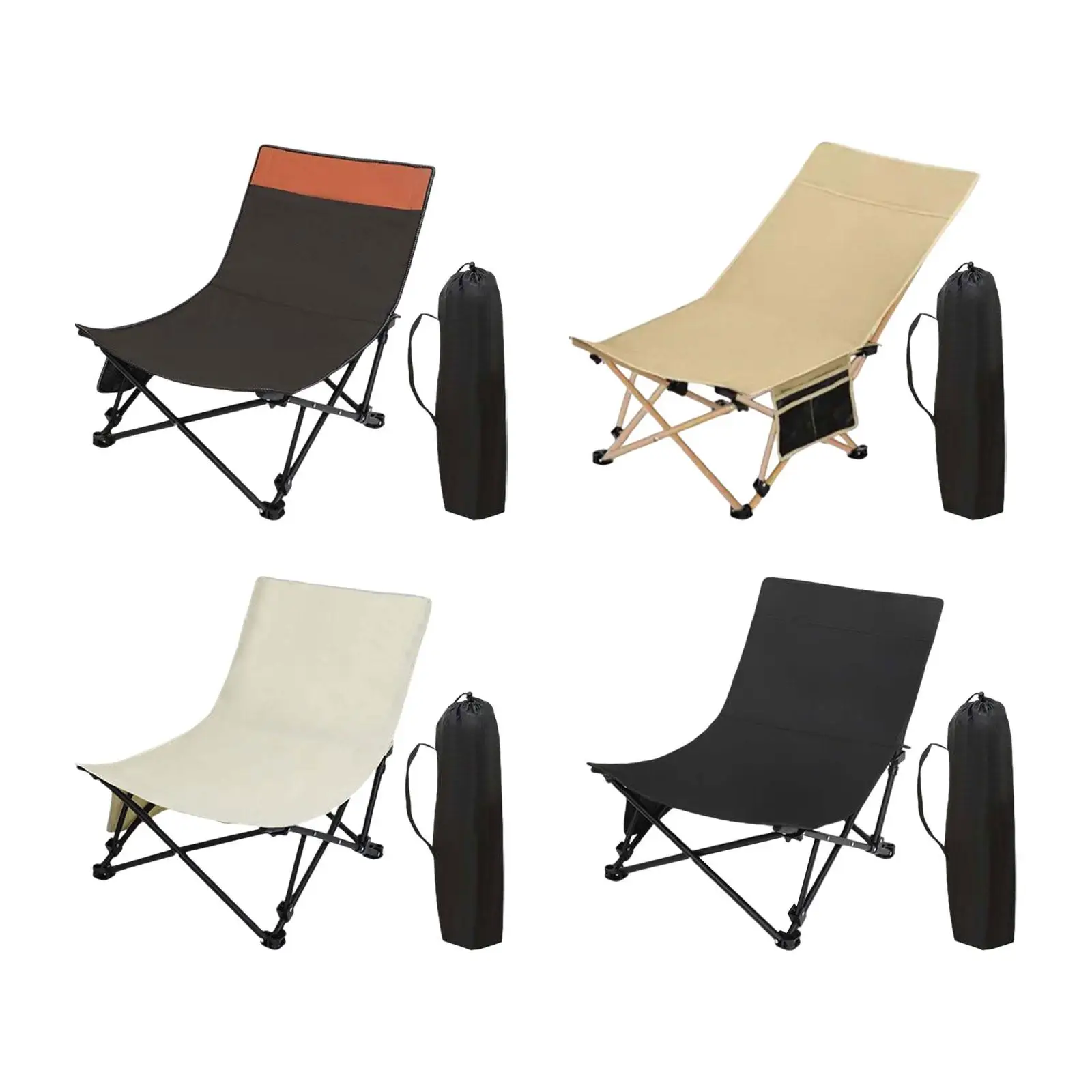 Camping Chair Portable Lounger Lightweight Heavy Duty Folding Chair Lounge Chair Beach Chair for Park Hiking Travel Patio Garden