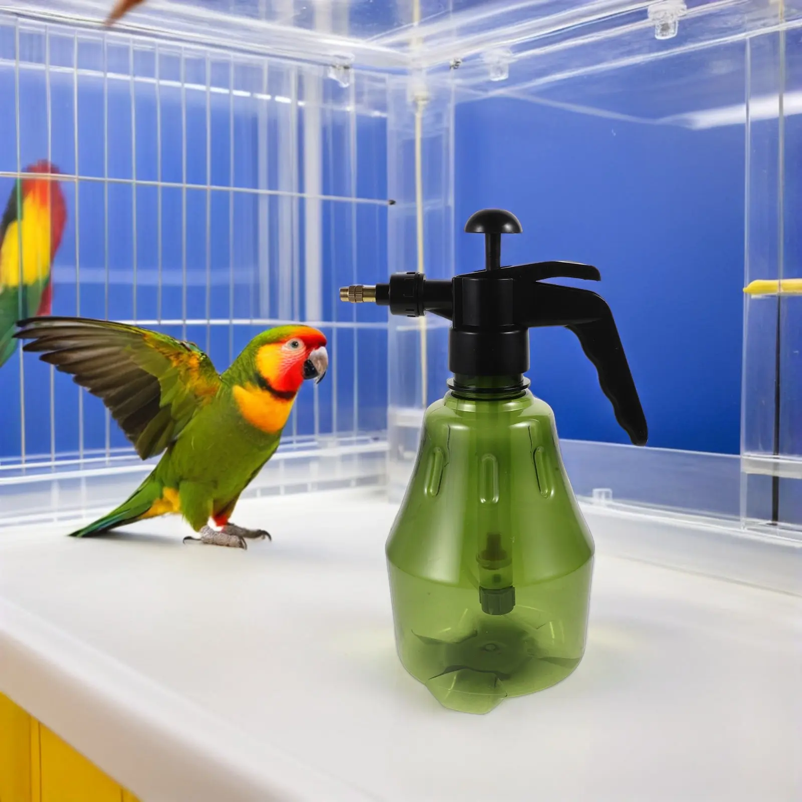 Portable Bird Bath Misting Bottle Parrot Bathing Accessories 5L Adjustable Nozzle Leakproof Spray Cleaner Cockatiel