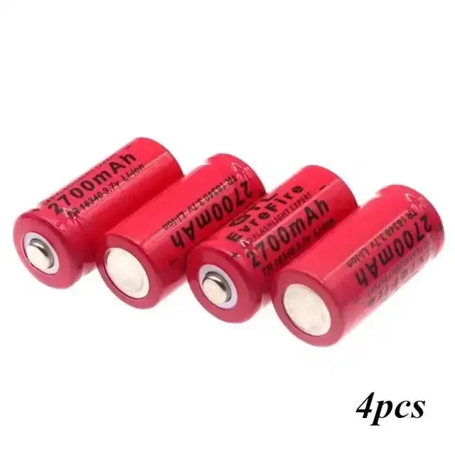 2700mAh Rechargeable 3.7V Li-ion 16340 Batteries CR123A Battery For LED Flashlight Travel Wall Charger For 16340 CR123A Battery