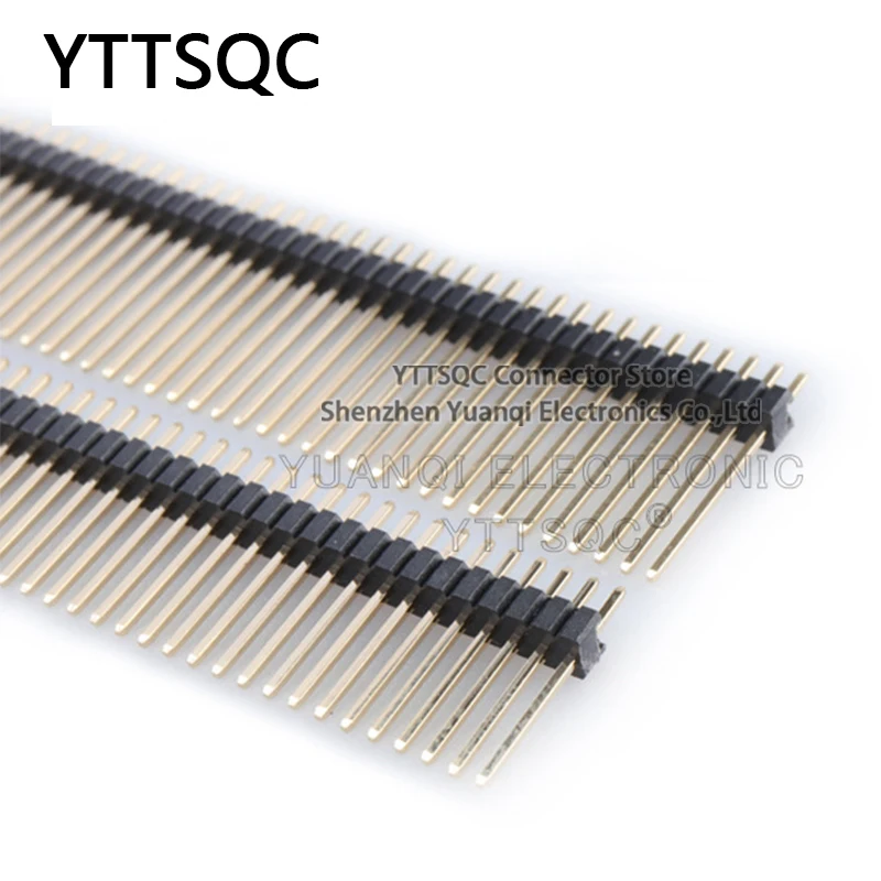 10pcs 1.27mm Long Pin L11/12/14mm 0.05'' Straight Single/ Dual Row Gold PCB Male Pin Header Strip Jumper 1x40p 1x50p 2x50p
