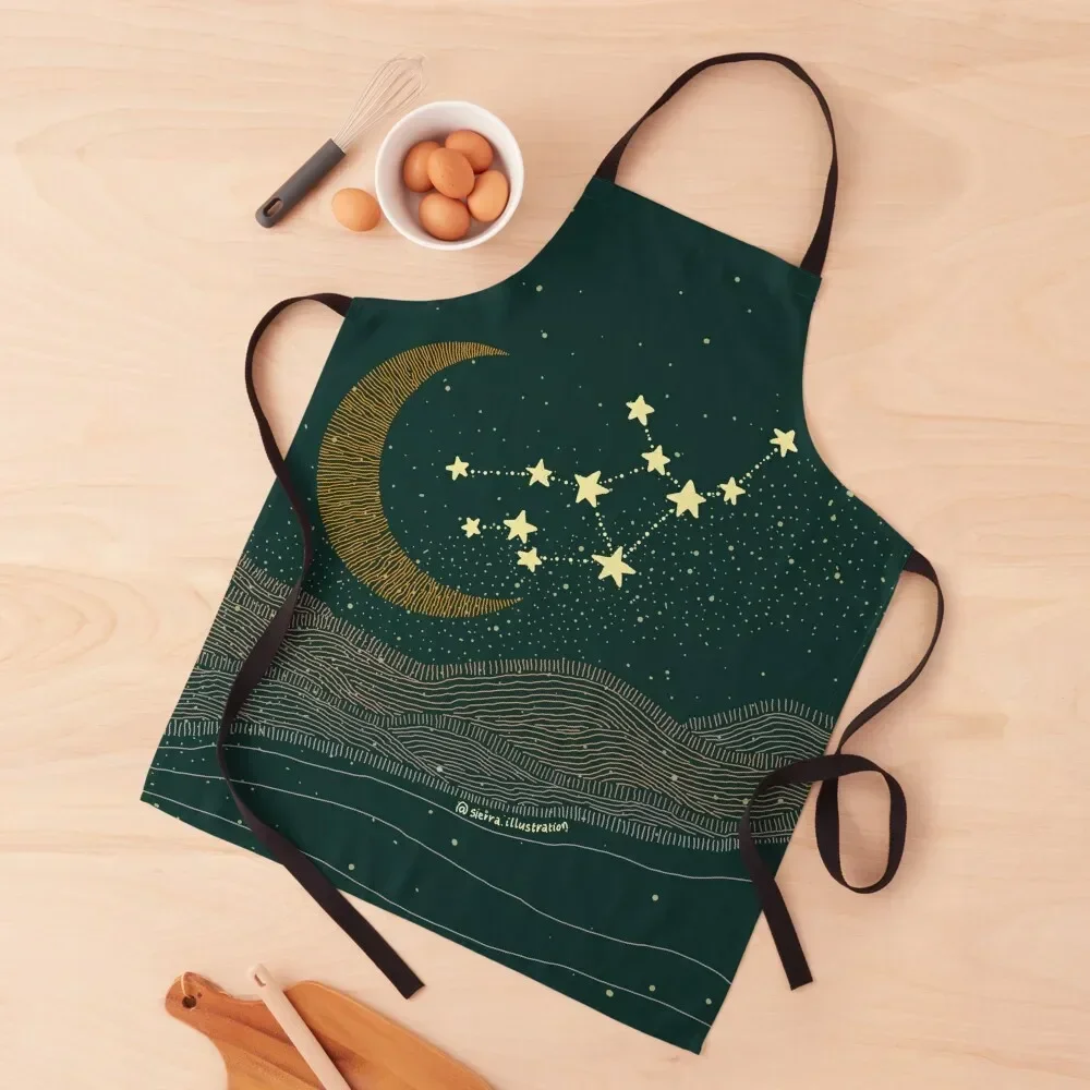 

Virgo night sky. Horoscope art Apron For Man Haircut beauty master professional hairdresser Apron