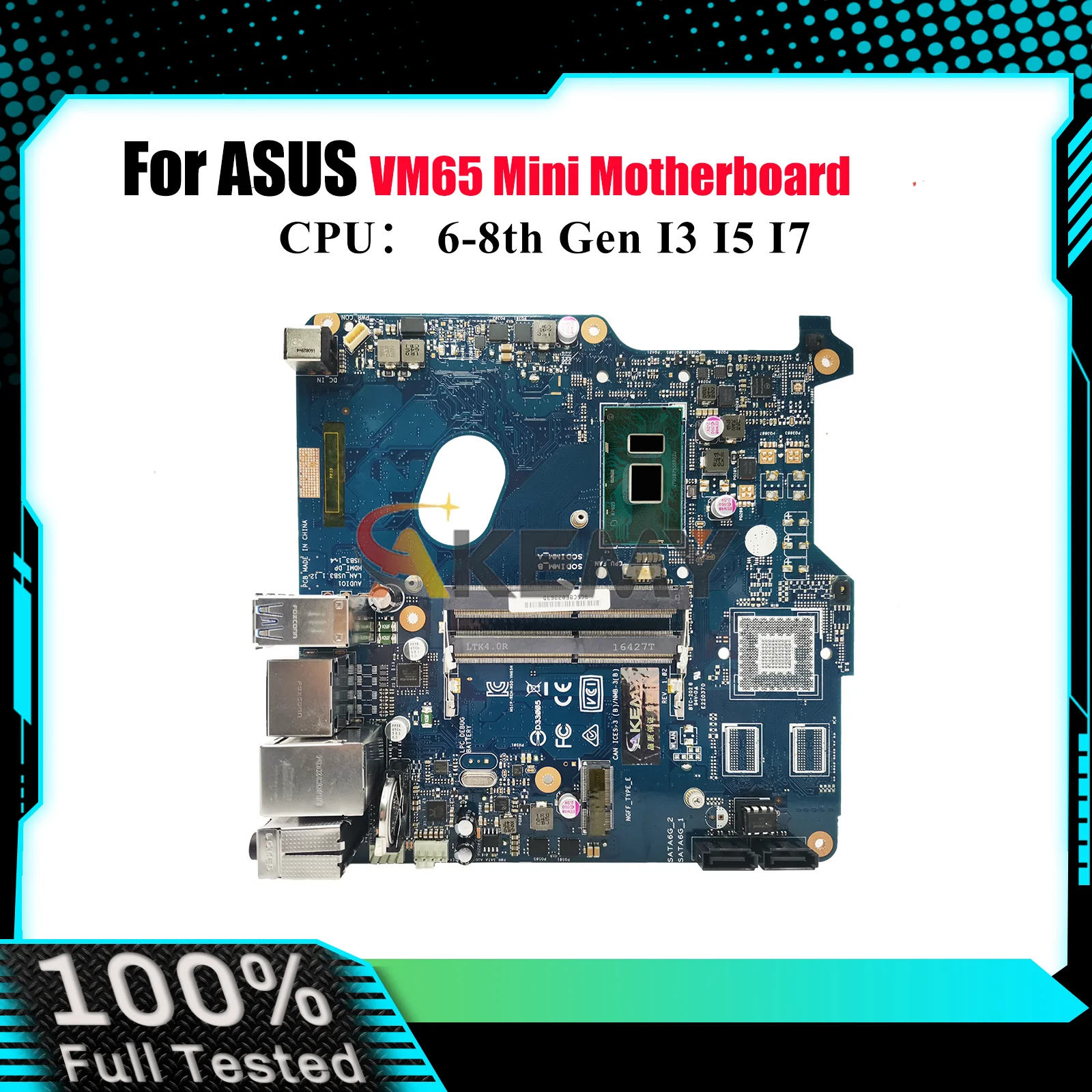 

Материнская плата для ноутбука VM65 для ASUS VivoMini VM65 Материнская плата для ноутбука с процессором I3 I5 I7 100% тестирование ОК Быстрая доставка Высокое качество