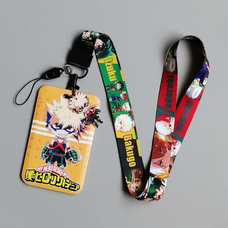 Anime My Hero Academia Figuren Cartoon Kartenhalter Studenten Handy-Schlüsselband Campus Cartoon Clutch Deku All Might Kartenhalter – Detail 10