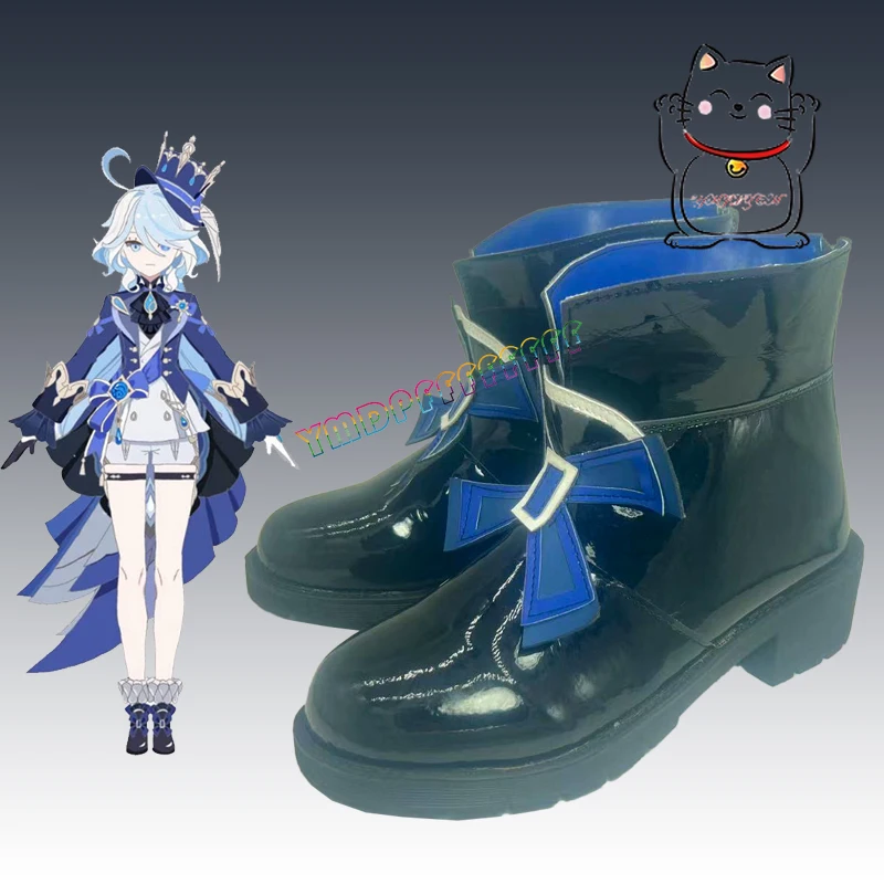 لعبة الرسوم المتحركة Genshin Impact Fengdan Shuishen cos أحذية شخصية جديدة Fuclos أحذية كوسبلاي Funina cos أحذية عالية مخصصة للهالوين #3