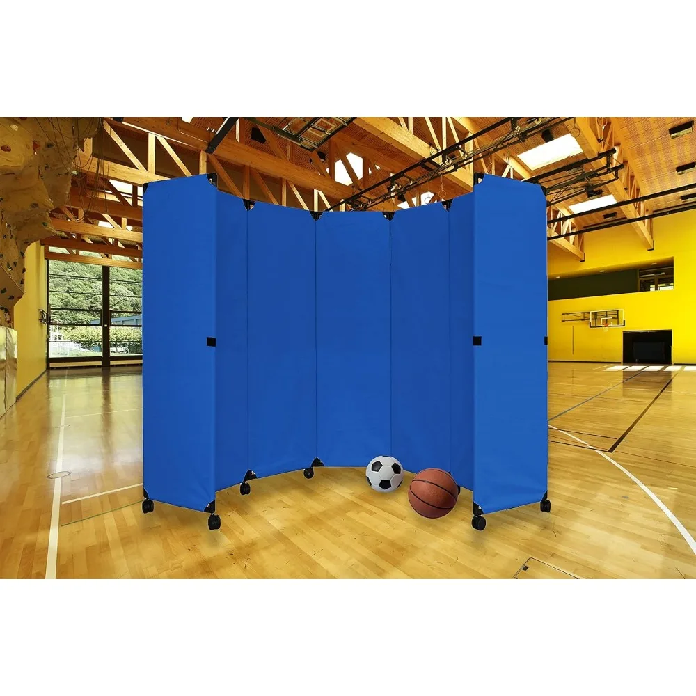 Portable Folding Wall Partition,Economical 5 Panel Design | Portable Room Divider on Wheels | Adjustable, Folding Panels