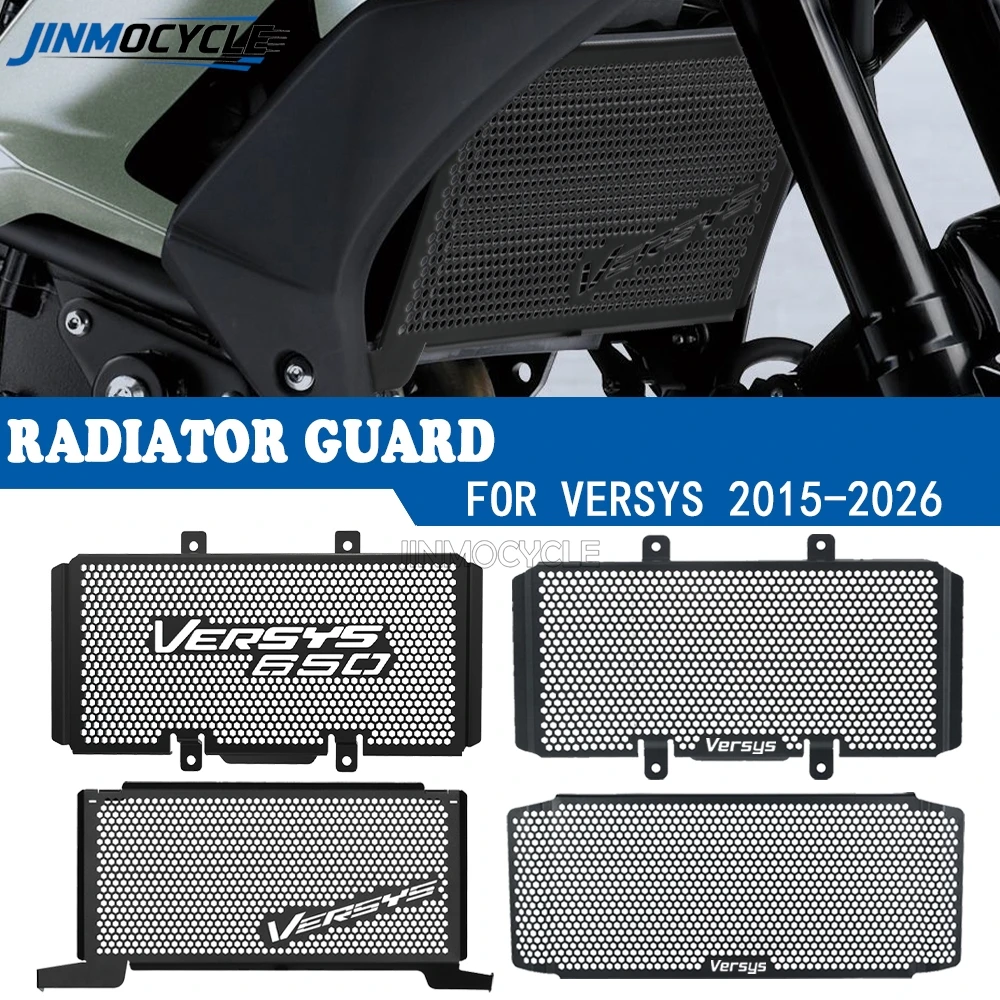 

JINMOCYCLE Radiator Grille Guard Water Tank Cover For Kawasaki Versys 650 / ABS 2010 - 2014 Versys 650 KLE650/ABS 2015-2026 2025