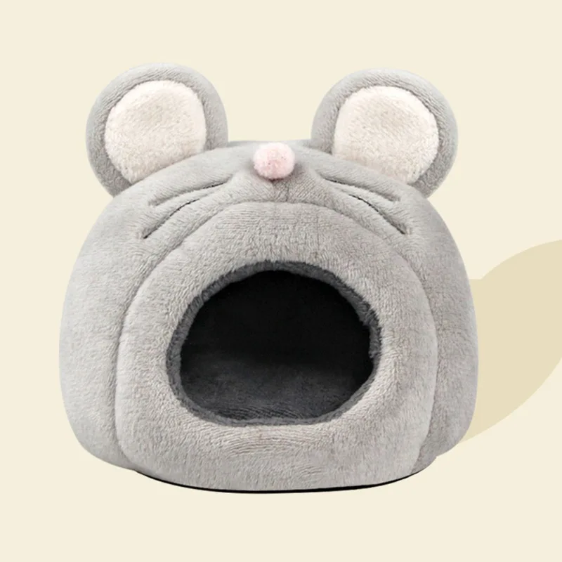 Warm Cute Hamster Cotton House Soft Plush Small Animal Nest Guinea Pig Squirrel Mice Rat Sleepping Bed Pet Nest Cages Mat