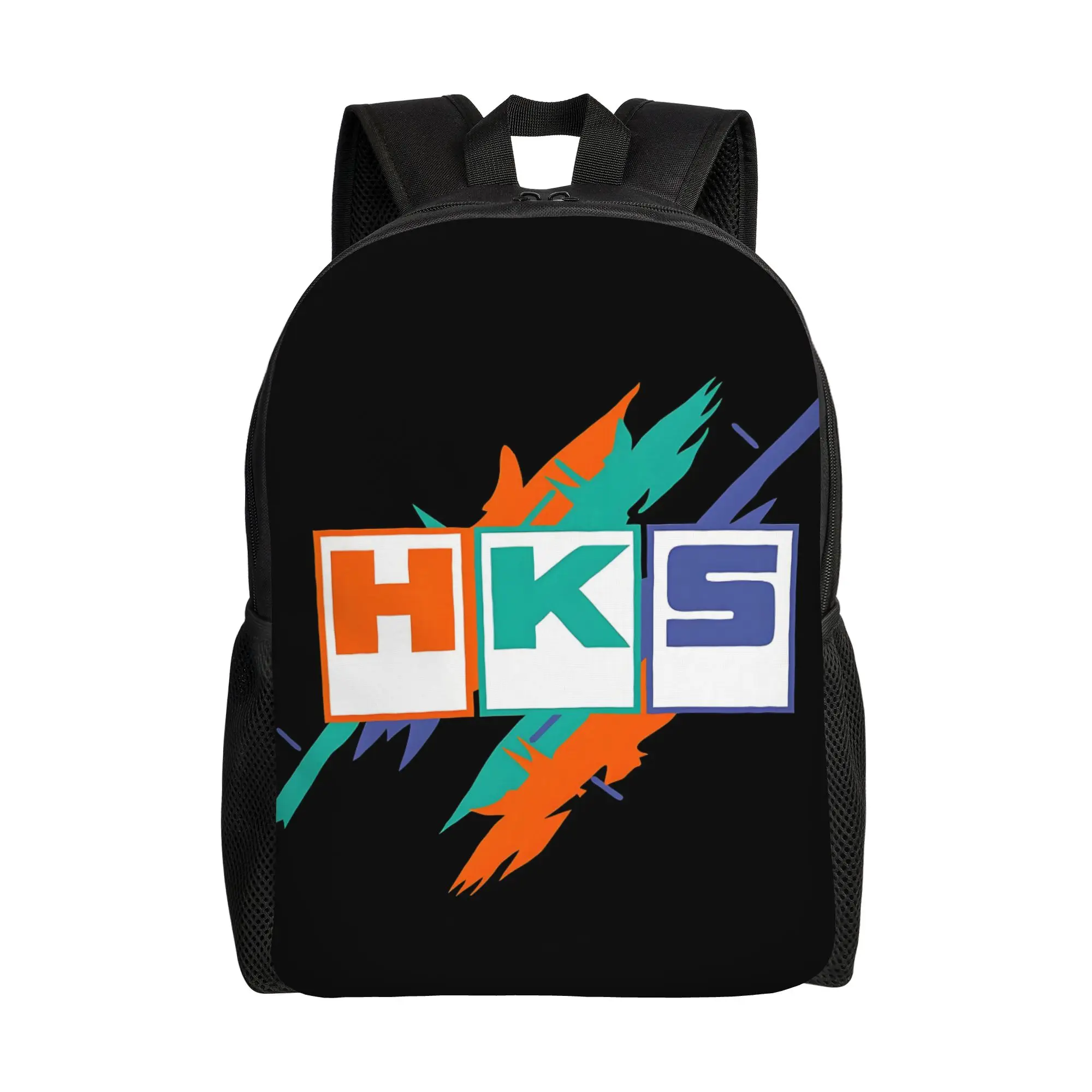 Custom 3D Print H-HKSES Motor Race Backpack for Girls Boys Vintage  College School Travel Bags Men Bookbag Fits 15 Inch Laptop