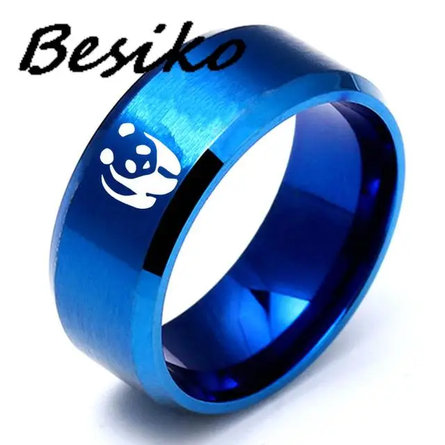 Besiko 4 Color Stainless Steel Finger Rings Cute Panda Ring For Men Women Black Gold Animal Ring Wholesale Jewelry Dropshipping