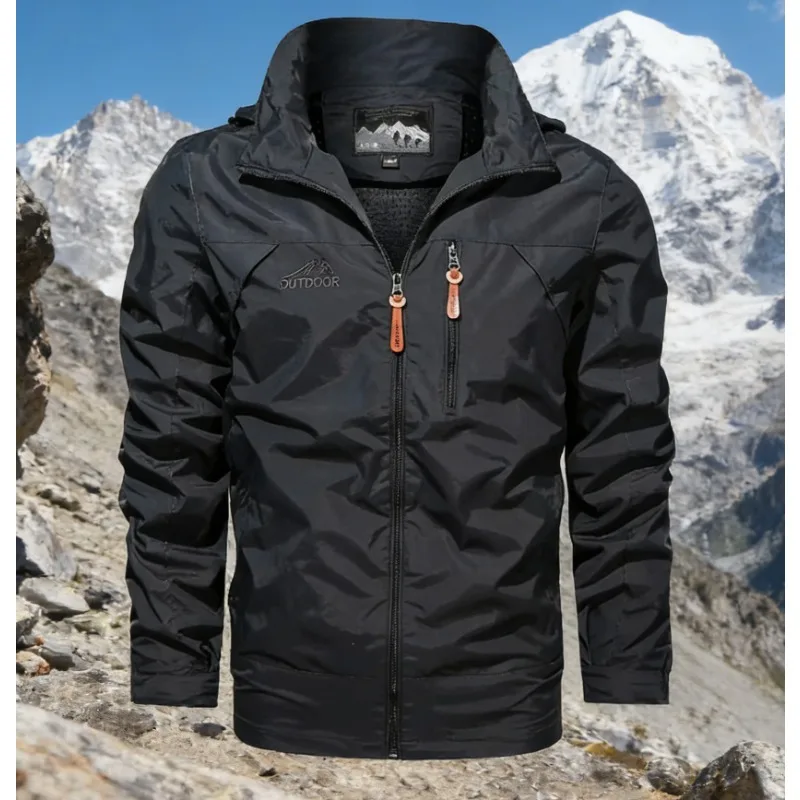 

Мужская однотонная спортивная куртка для весны, осени и зимы, ветрозащитная, водонепроницаемая, теплая, повседневная верхняя одежда