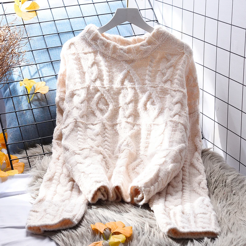 

Winter Womens Sweaters Fall Women Clothing Knitted Loose Sweater Knitting Oversize Pullover Woman Sweaters Thick