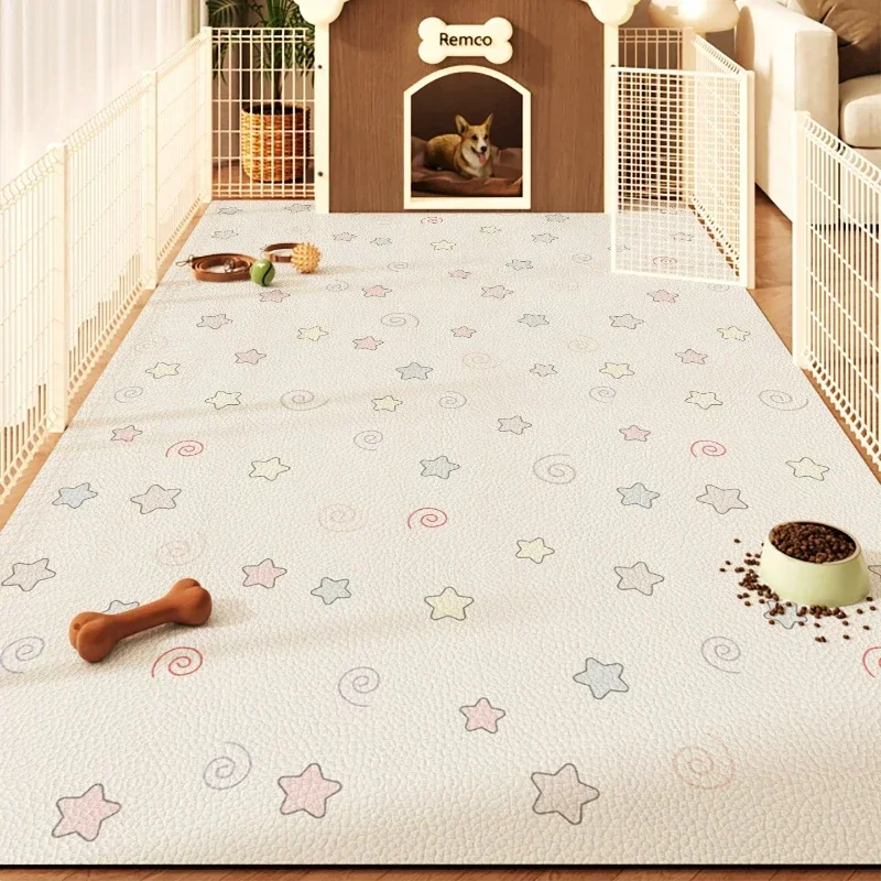 Pet Floor Mat Waterproof Urine-proof PVC Leather Rug Cat Dog Fence Kennel Doghouse Large Area Carpet Home Decor Kitchen Carpets