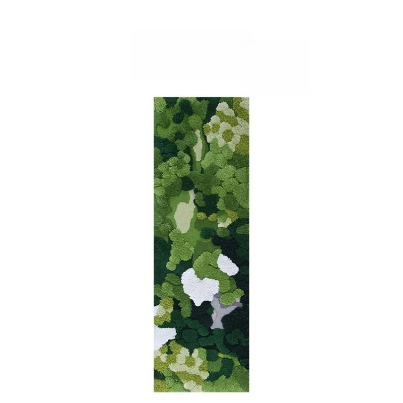 

Light luxury forest carpet living room coffee table ethnic wool bedroom room bedside blanket moss