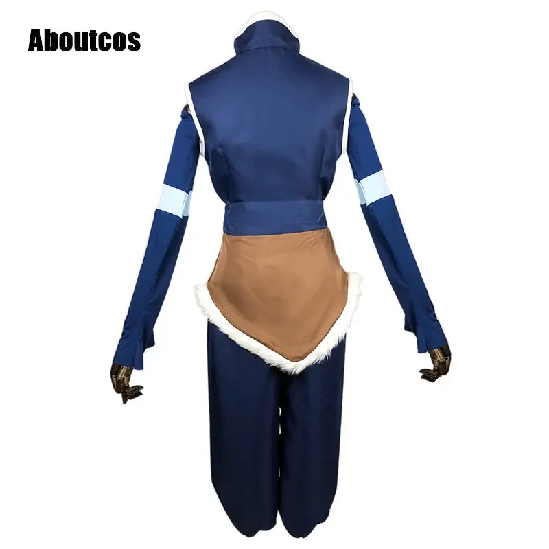 Aboutcos die Legende Saison 4 Korra Cosplay Anime Kostüm Frauen Outfits Top Hosen Set Halloween Karneval Party Verkleidung Anzug