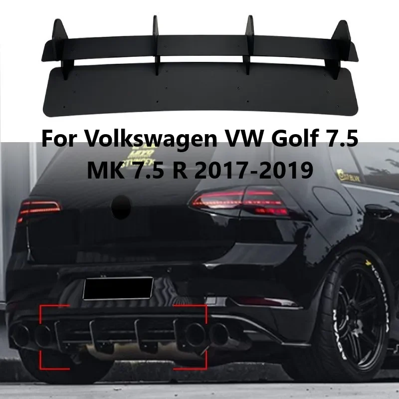 

For Volkswagen VW Golf 7.5 MK 7.5 R 2017-2019 Car Rear Bumper Diffuser Tail Splitter Spoiler Lip Body Kits Car Accessories