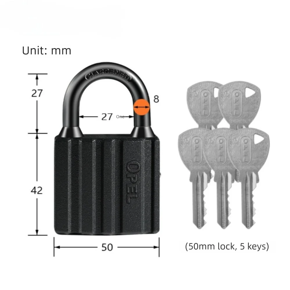 Durable Metal Heavy Duty Padlock Rust Proof Waterproof Anti-theft Padlock Safely with Keys Gate Locks Locker Room Gym Locker
