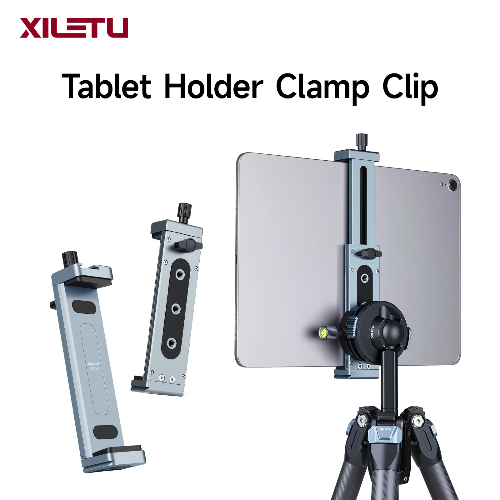 XJ-15 Universal Aluminum Alloy Tablet Phone Stand Holder Clip Tripod Adjustable Bracket For Mobile Phones Ipro Tablets 12.9in