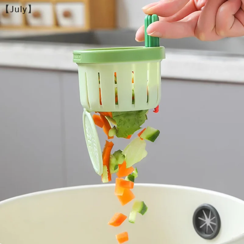 Colador de drenaje para fregadero de cocina de Cactus único, prensa, cesta de volcado automático, uso doméstico, filtro de escurridor de fregadero de Cactus