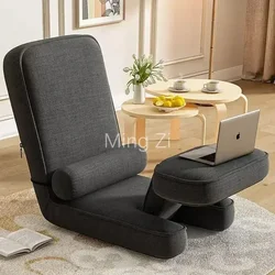 Sofá Chaise Lounge ajustable 4 en 1, sofá cama perezoso de piso, tumbona acolchada plegable de 15 posiciones, cama con almohada