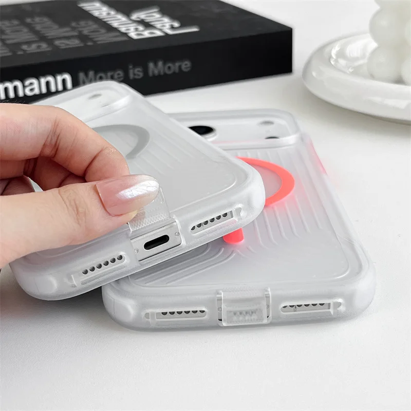 Military Grade Anti-Drop Noctilucent With Wrist Strap Phone Case For iPhone 12 13 14 15 16 17 Pro Max For Magsafe Magnetic Cover - Image 6