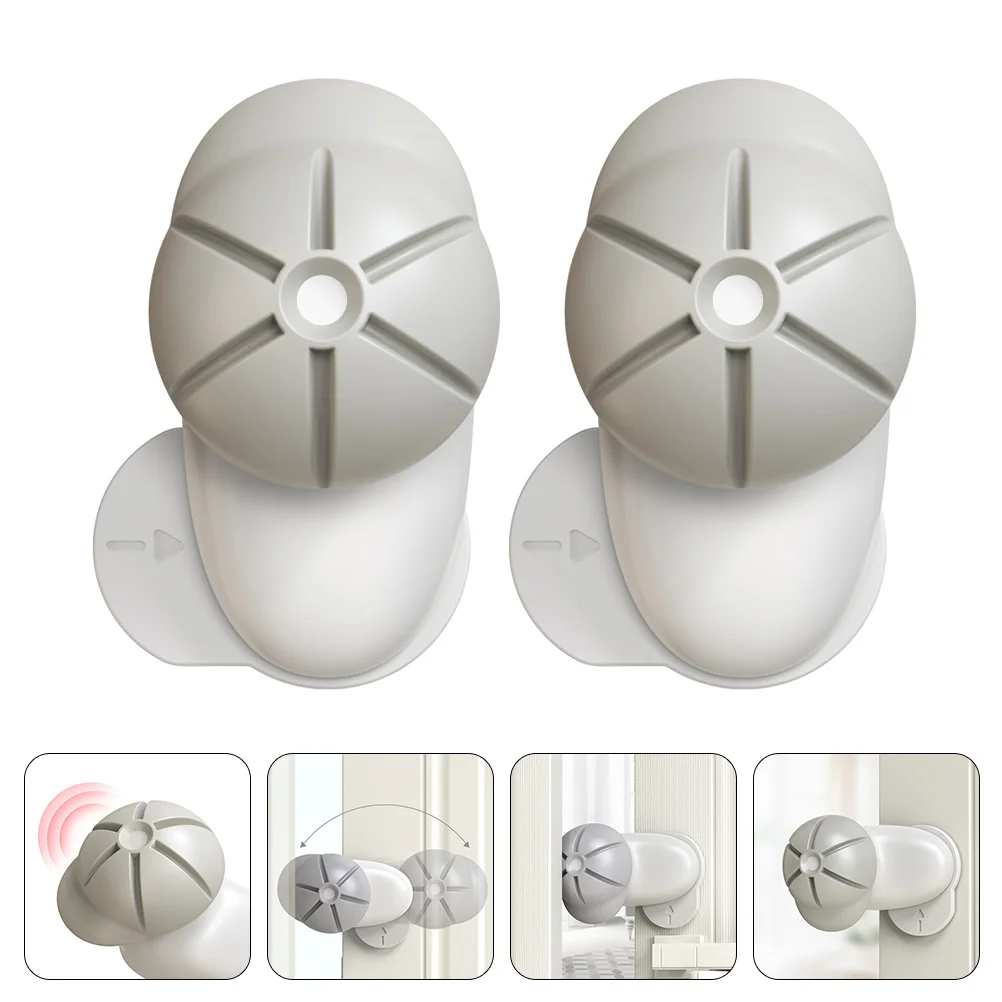 2 Pcs Anti-Pinch Hand Card Child Safety Door Latch Baby Stoppers Finger Guard Caliper Tpe (soft Rubber) The Hips Childproof