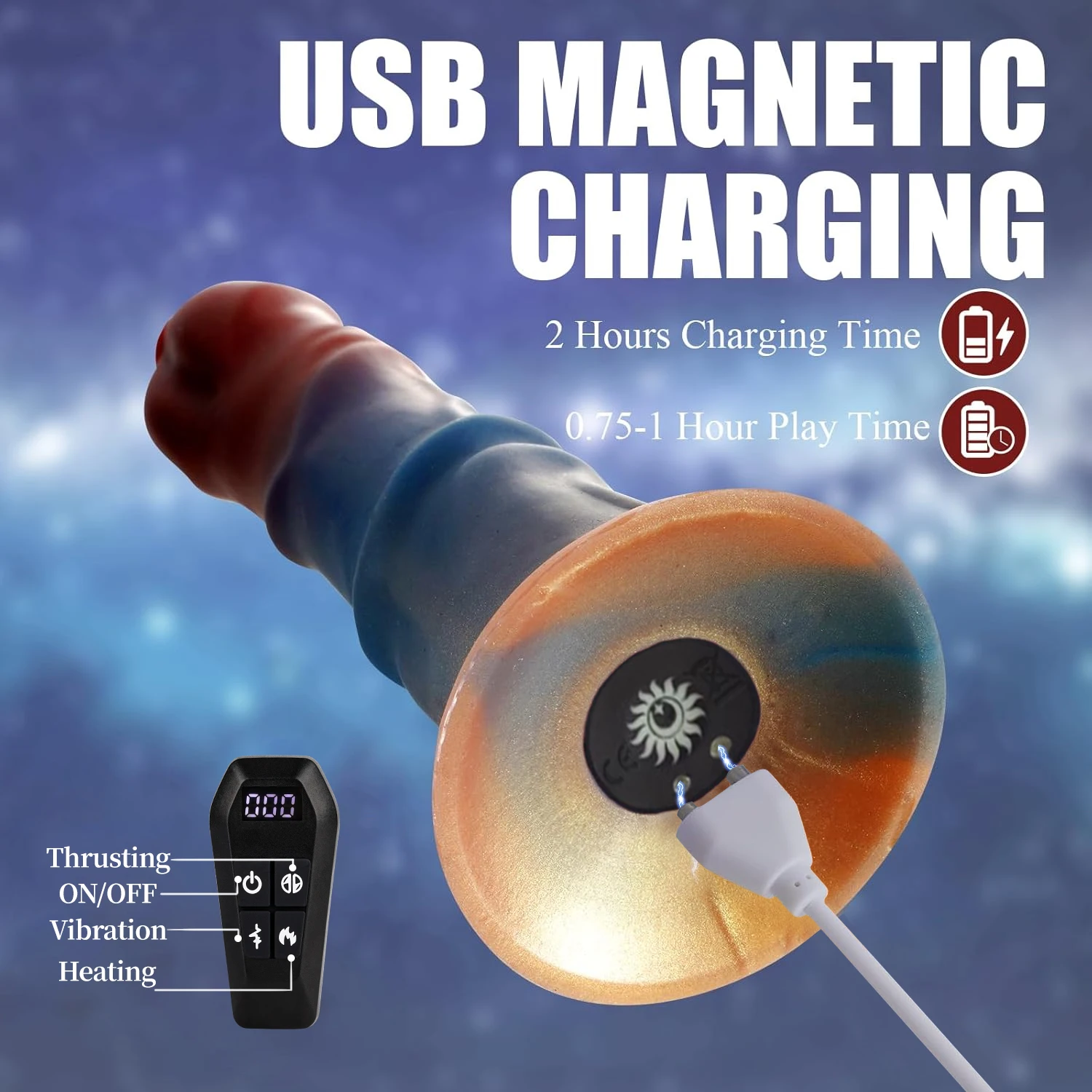 Thrusting Vibrating Horse Dildo Anal Plug Remote Control Vagina G-spot Stimulator Anus Expander Suction Cup Sex Toys for Adult - view 4