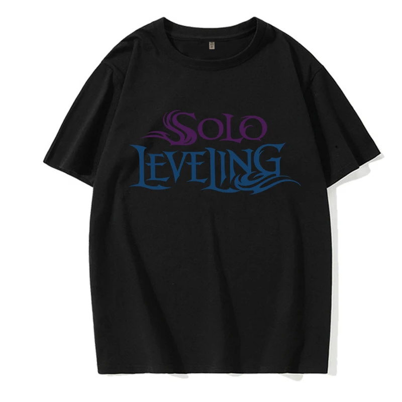 Solo Leveling Printed T Shirt for Men Women Anime Vintage Tees Tops Streetwear 2000s Classic Tshirt Clothes Mange Gothic T-shirt