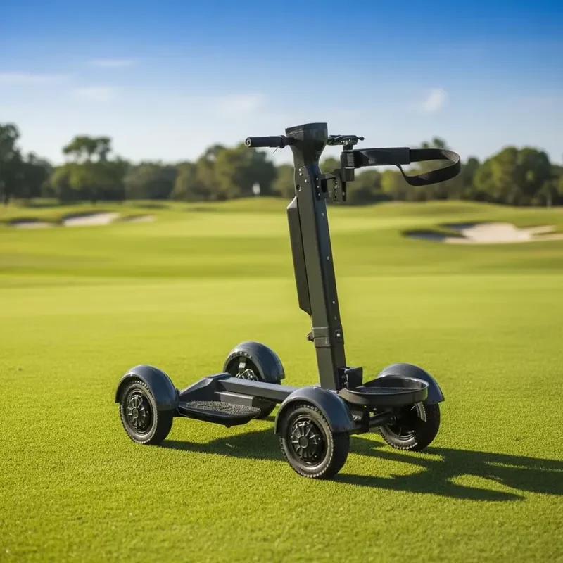 2000W Electric Golf Cart Four Wheel Folding Scooter High Power Adult Mobility Vehicle Off Road Leisure Car for Golf Course