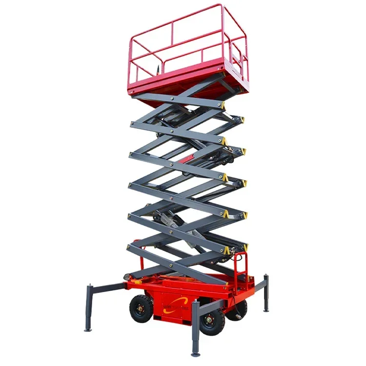 Hydraulic Electric Scaffolding Lift Platform with Manual Movement Chinese Design Style for Exterior Application & Foldable