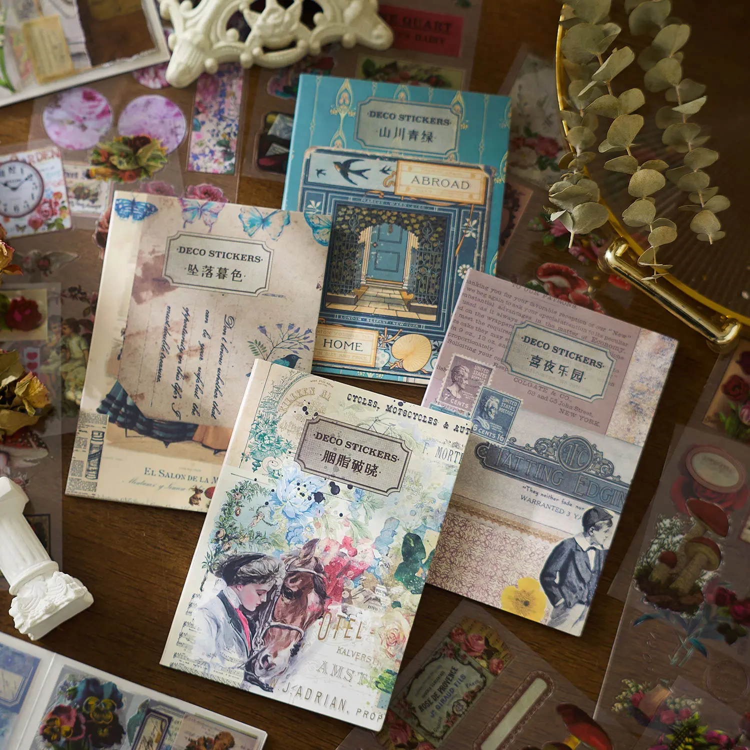 Timeless Treasures: 20P Vintage Deco Sticker Collection - Aesthetic Nostalgia Retro Elements for Scrapbooking & Journaling