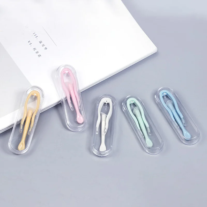 1 Set Multicolor Contact Lenses Wearer Portable Silicone Contact Lenses Tweezers Lens Inserter Remover Mini Suction Cup Tools