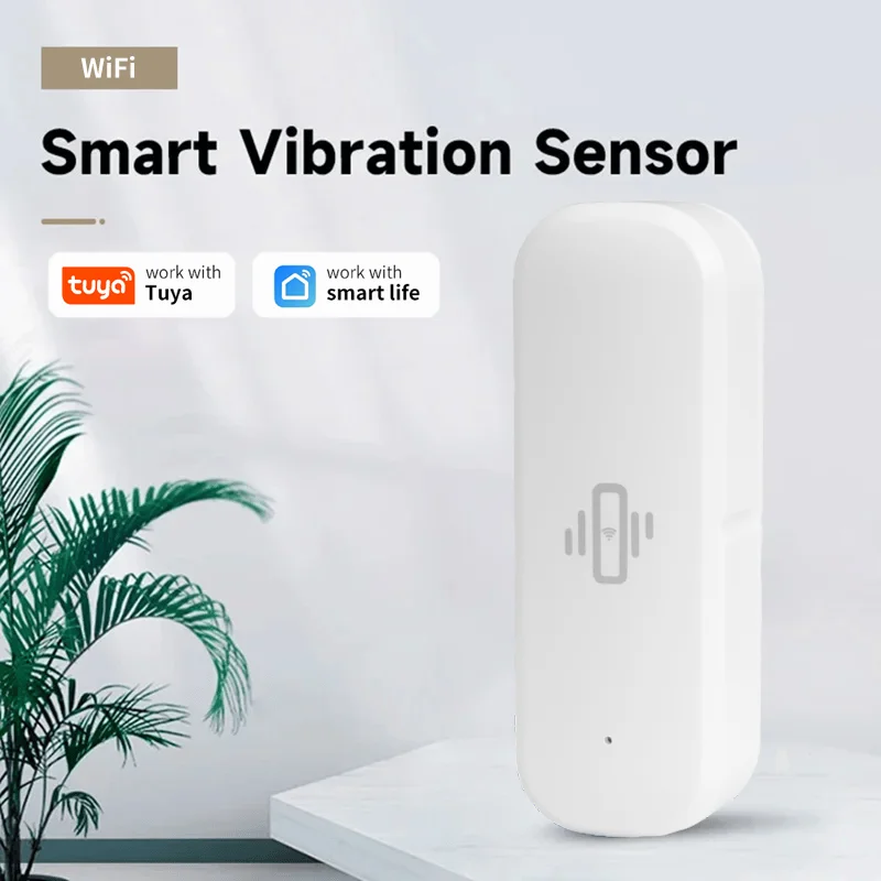 Tuya – capteur de vibrations intelligent, alarme domestique sans fil, contrôle de la vie intelligente, sécurité domestique, domotique intelligente, Protection contre les cambriolage