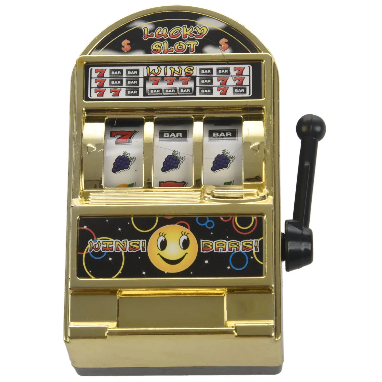 Mini machine à sous de fruits Jackpot de casino, tirelire, jouet de jeu pour enfants, jouets de décompression pour adultes, machine à sous, or