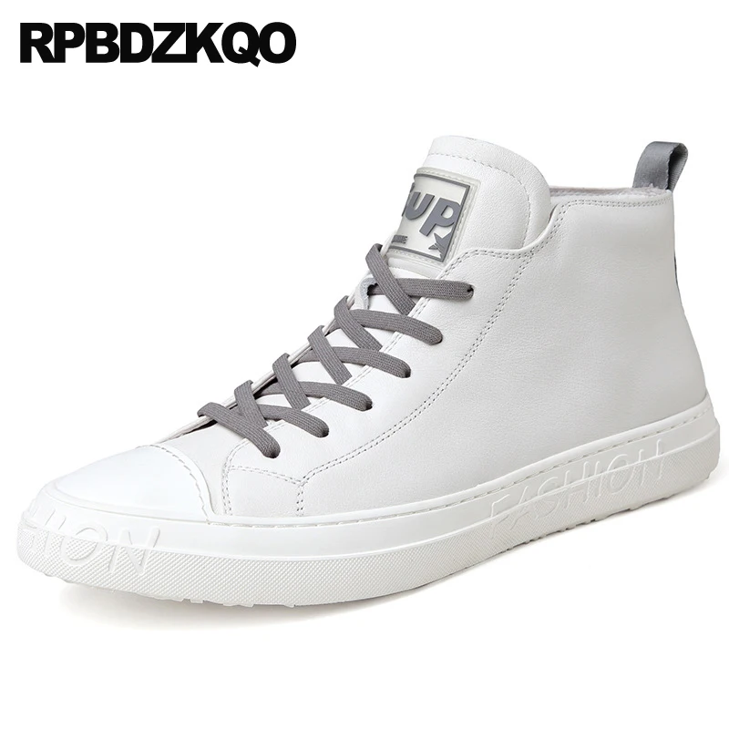 

Trainers High Top Runway 2022 Sneakers Hip Hop Genuine Leather Shoes Skate Luxury Men Casual Footwear Spring And Autumn Flats