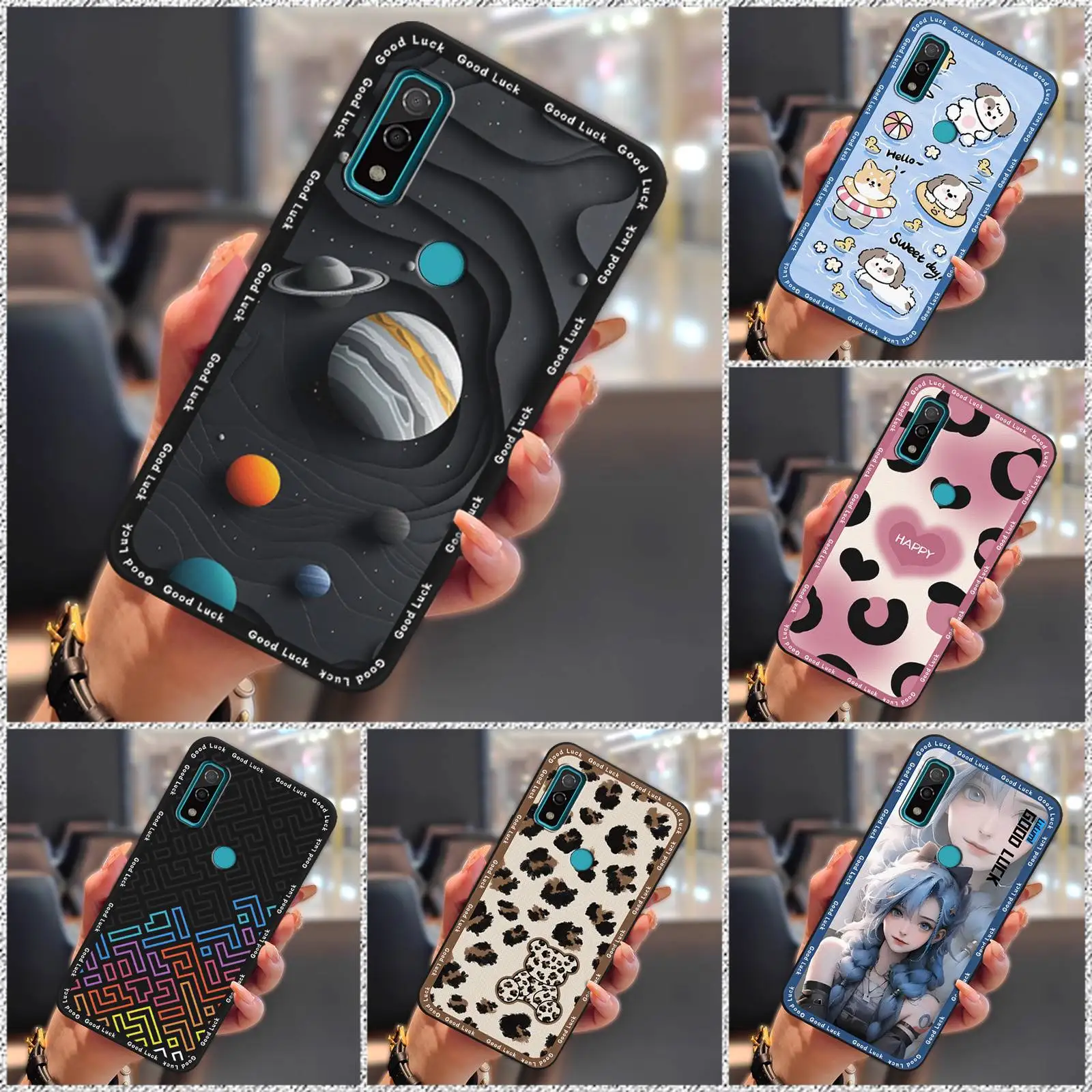 Anti-knock Cover Phone Case For Fujitsu F-51B/Arrows We Full wrap protective TPU Durable Fashion Design Waterproof Cute