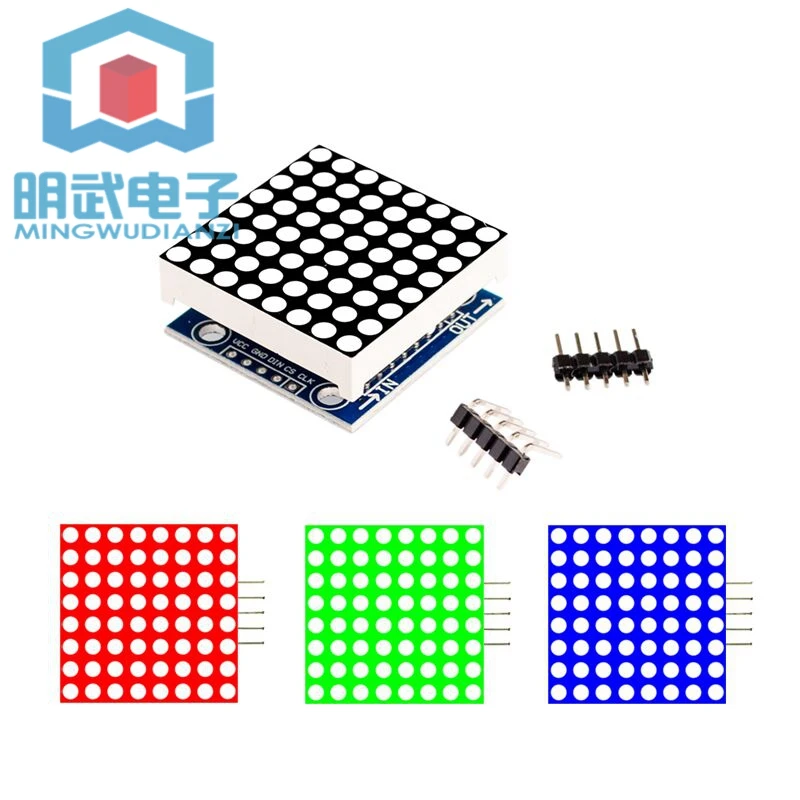 

MAX7219 Dot Matrix Module Control Module Microcontroller Control Driver LED Display Module Red/blue/green