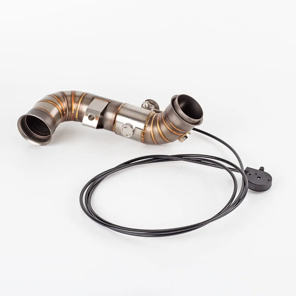 Motorcycle exhaust link pipe with valve For KTM DUKE 790 890 790 ADV 890 ADV For CF MOTO 800NK 800MT norden 901 2022-2026